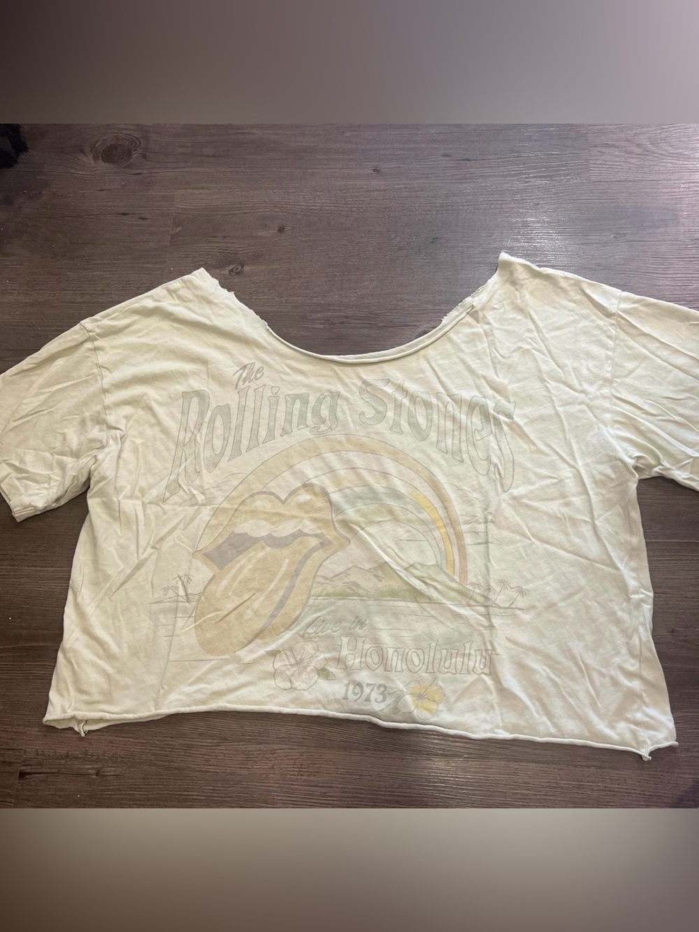 The Rolling Stones Honolulu 1973 off the shoulder short sleeve size medium